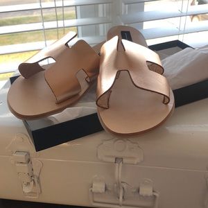 Rose gold sandals